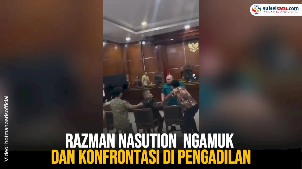 VIDEO: Sidang Hotman Paris vs Razman Nasution Ricuh, Terdakwa Ngamuk dan Konfrontasi di Pengadilan
