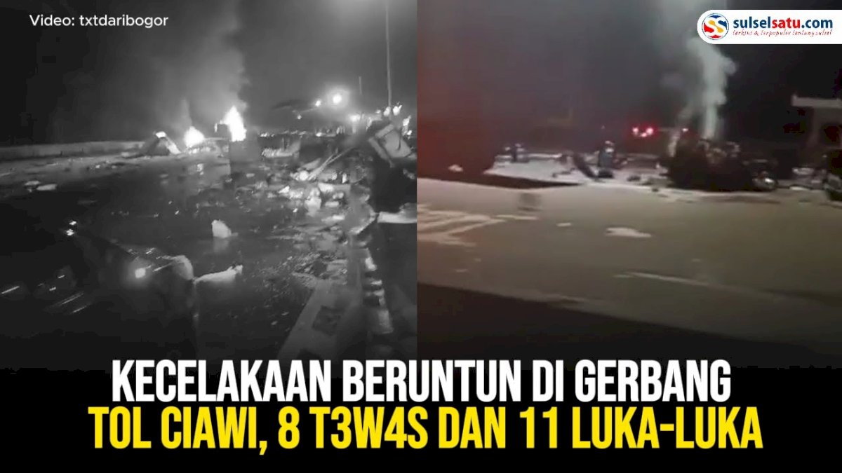 VIDEO: Kecelakaan Beruntun di Gerbang Tol Ciawi, 8 Tewas dan 11 Luka-Luka