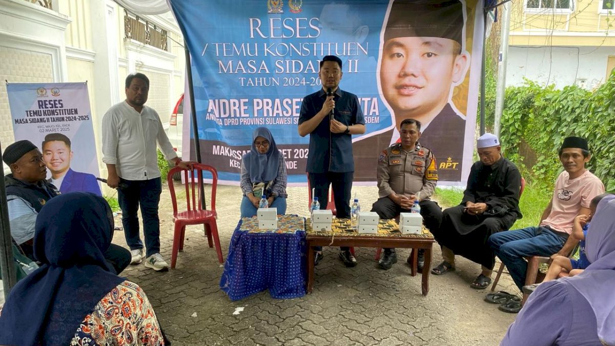 Reses di Jalan Satanga, Andre Tanta Janji Perjuangkan Perbaikan Drainase