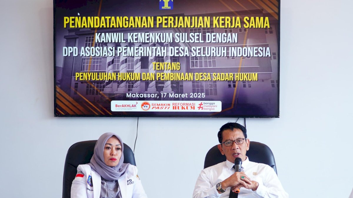 Untuk Pembangunan Hukum di Desa, Kanwil Kemenkum Sulsel Dukung Kinerja APDESI