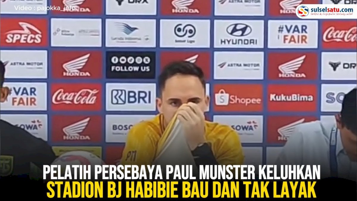 VIDEO: Pelatih Persebaya Paul Munster Keluhkan Stadion BJ Habibie Bau dan Tak Layak