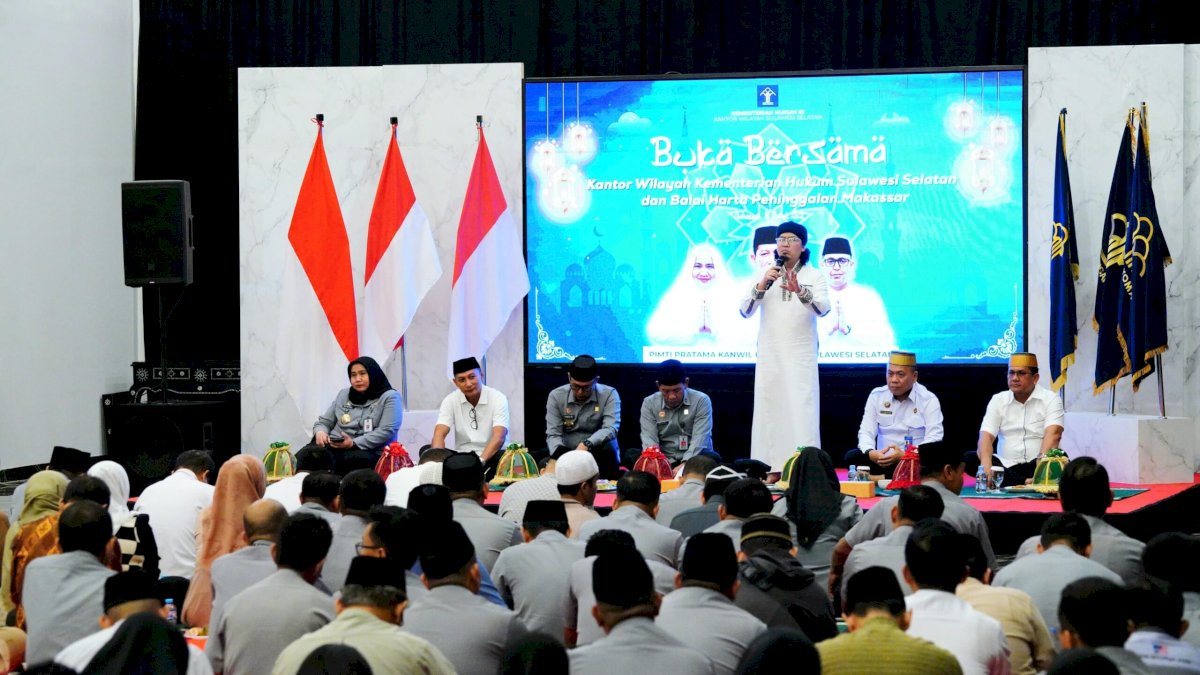 Kanwil Kemenkum Sulsel Buka Puasa Bersama Anak-Anak Santri Tahfidz Alquran