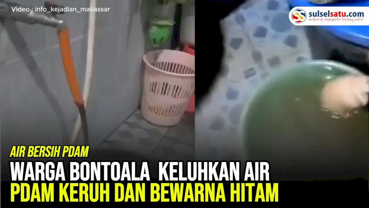 VIDEO: Warga Bontoala Makassar Keluhkan Air PDAM Keruh dan Bewarna Hitam