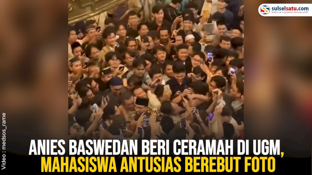 VIDEO: Anies Baswedan Beri Ceramah di UGM, Mahasiswa Antusias Berebut Foto