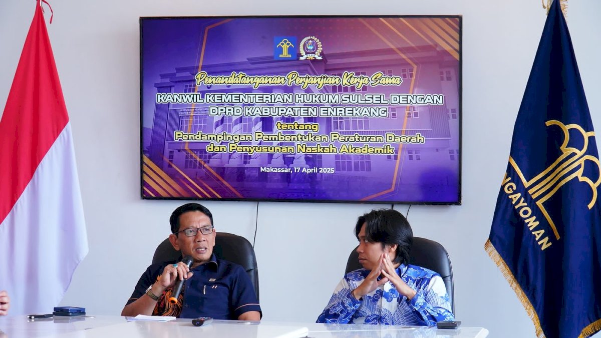 Kanwil Kemenkum Sulsel dan DPRD Enrekang Jalin Kerjasama Wujudkan Peraturan Daerah Berkualitas