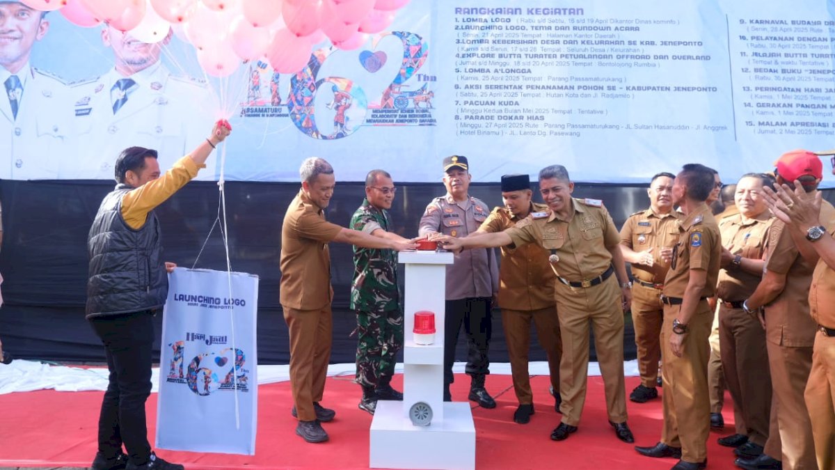 Pemkab Resmi Luncurkan Logo HUT Ke-165 Jeneponto di Apel Gabungan, Ini Harapan Bupati