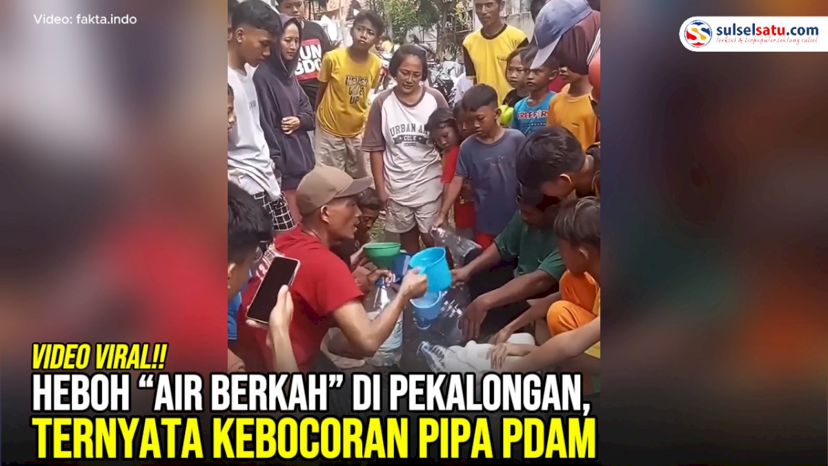 VIDEO: Heboh “Air Berkah” di Pekalongan, Ternyata Kebocoran Pipa PDAM