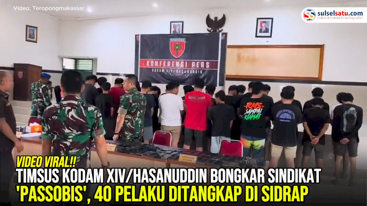 VIDEO: Timsus Kodam XIV/Hasanuddin Bongkar Sindikat ‘Passobis’, 40 Pelaku Ditangkap di Sidrap