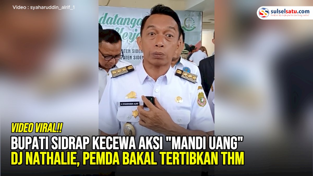 VIDEO: Bupati Sidrap Kecewa Aksi “Mandi Uang” DJ Nathalie, Pemda Bakal Tertibkan THM