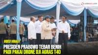 VIDEO: Presiden Prabowo Tebar Benih Padi Pakai Drone DJI Agras T40