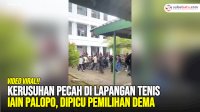 VIDEO: Kerusuhan Pecah di Lapangan Tenis IAIN Palopo, Dipicu Pemilihan Dema