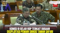 VIDEO: Komisi III Gelar RDP terkait Dugaan Eksploitasi Pemain Sirkus Taman Safari