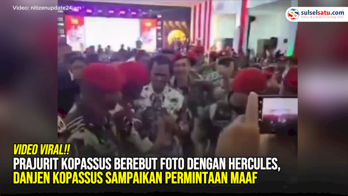 VIDEO: Prajurit Kopassus Berebut Foto dengan Hercules, Danjen Kopassus Sampaikan Permintaan Maaf