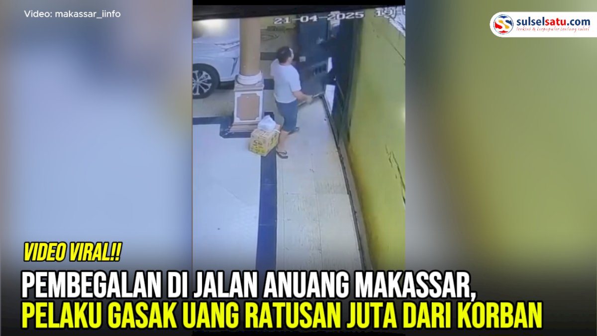 VIDEO: Pembegalan di Jalan Anuang Makassar, Pelaku Gasak Uang Ratusan Juta dari Korban