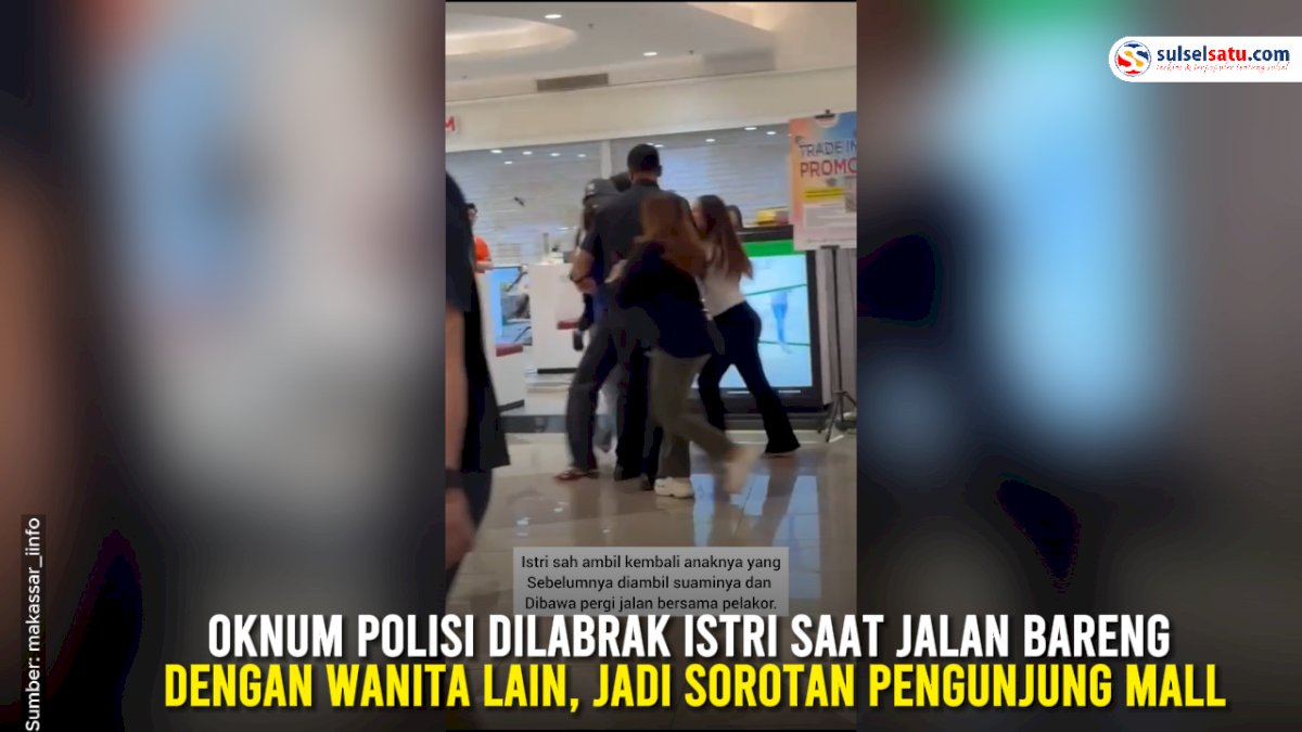 VIDEO: Oknum Polisi Dilabrak Istri Saat Jalan Bareng dengan Wanita Lain, Jadi Sorotan Pengunjung Mall