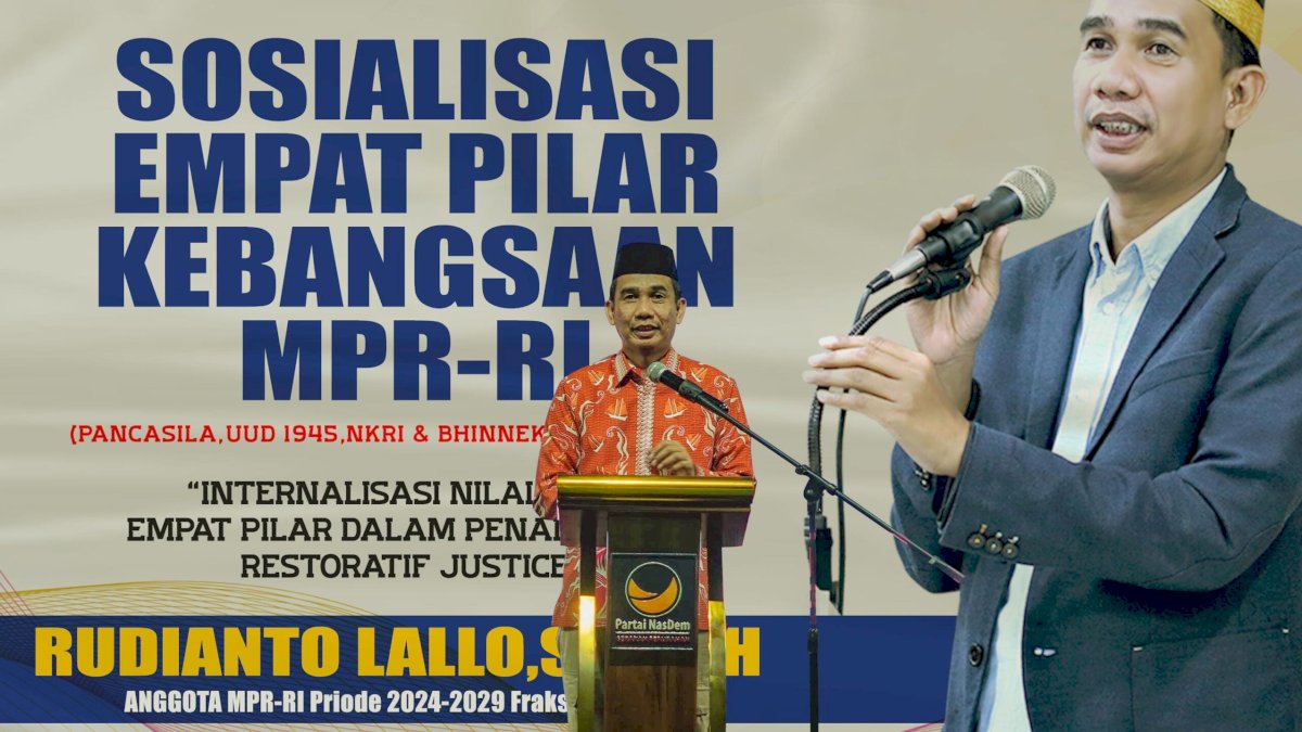 Gelar Sosialisasi Empat Pilar Kebangsaan, Rudianto Lallo Dorong APH Gunakan Pendekatan Hukum Restorative Justice