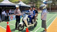 Lewat Edukasi Safety Riding, Asmo Sulsel Ajak Siswa SMKN 4 Gowa Riding Test Honda EM1