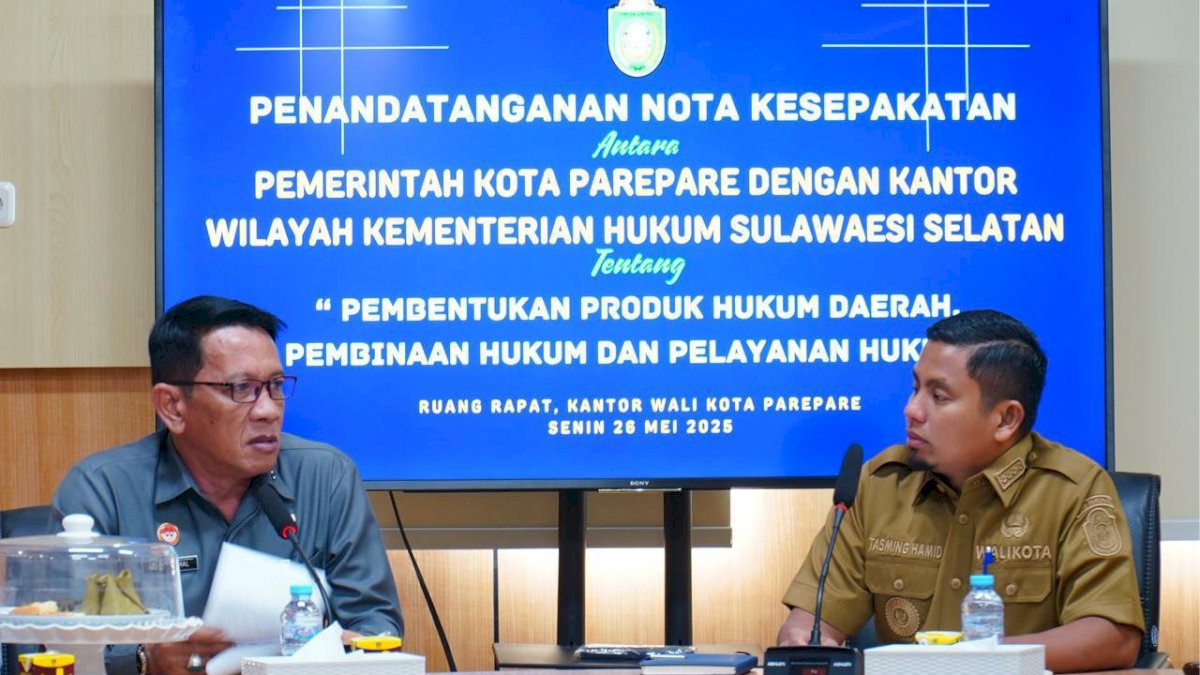 Kemenkum Sulsel dan Pemkot Parepare Jalin Kerjasama Pembangunan Hukum Daerah