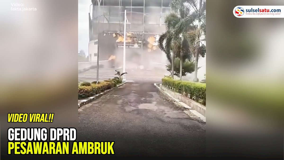 VIDEO: Gedung DPRD Pesawaran Ambruk