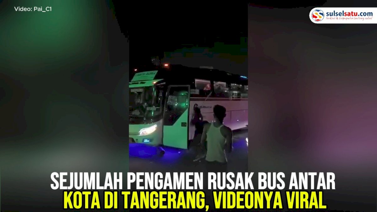 VIDEO: Sejumlah Pengamen Rusak Bus Antar Kota di Tangerang, Videonya Viral