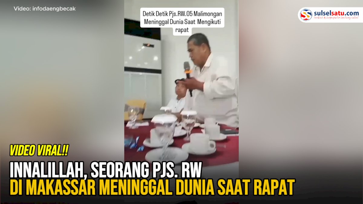 VIDEO: Innalillah, Seorang Pjs. RW di Makassar Meninggal Dunia Saat Rapat