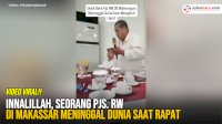 VIDEO: Innalillah, Seorang Pjs. RW di Makassar Meninggal Dunia Saat Rapat