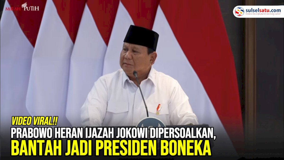 VIDEO: Prabowo Heran Ijazah Jokowi Dipersoalkan, Bantah Jadi Presiden Boneka