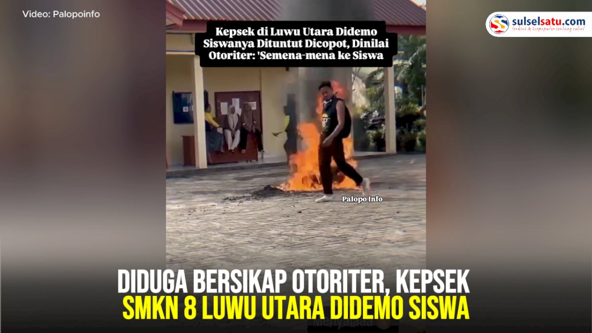VIDEO: Diduga Bersikap Otoriter, Kepsek SMKN 8 Luwu Utara Didemo Siswa