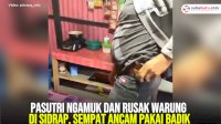 VIDEO: Pasutri Ngamuk dan Rusak Warung di Sidrap, Sempat Ancam Pakai Badik