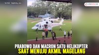 VIDEO: Prabowo dan Macron Satu Helikopter Saat Menuju Akmil Magelang
