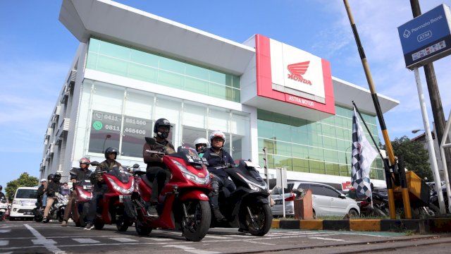 Media Exploration Asmo Sulsel yang dimulai dari Astra Motor Makassar di Jalan Alauddin Makassar. Foto: Istimewa. 