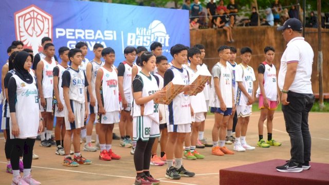 64 atlet basket yang dikukuhkan Pemkab Gowa. Foto: Istimewa.