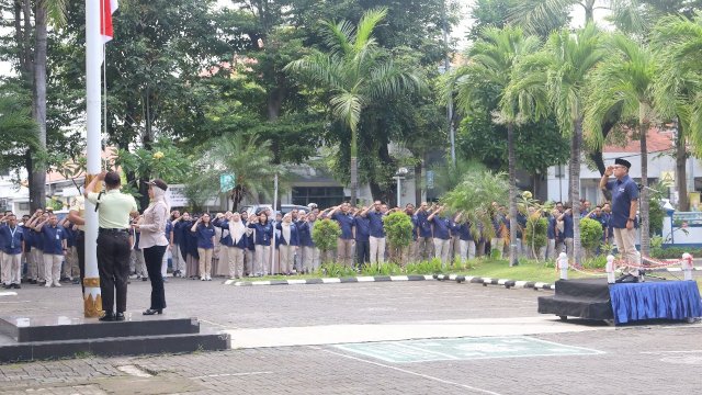 Pelindo Regional 4 upacara peringati Harkitnas. Foto: Istimewa.