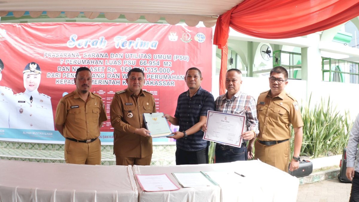 Pemkot Makassar Terima PSU dari Sejumlah Pengembang Senilai Rp168 Miliar Lebih