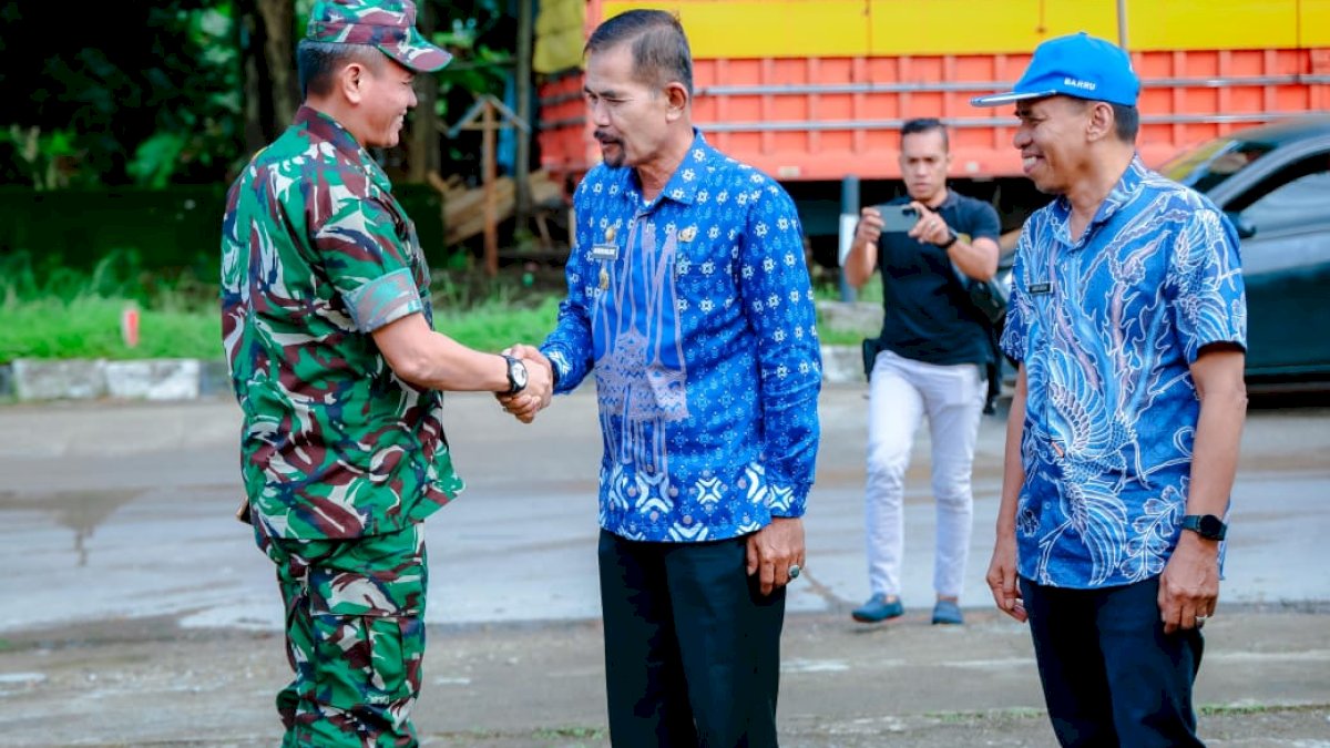 Jadi Pusat Kegiatan TMMD, Sekda Barru Sambut Tim Wasev Pengawasan dan Evaluasi Staf PJO TMMD ke-123