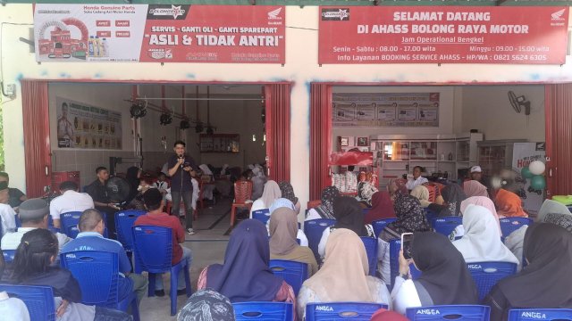 Bengkel resmi AHASS Asmo Sulsel yang hadir di Kabupaten Luwu. Foto: Istimewa.