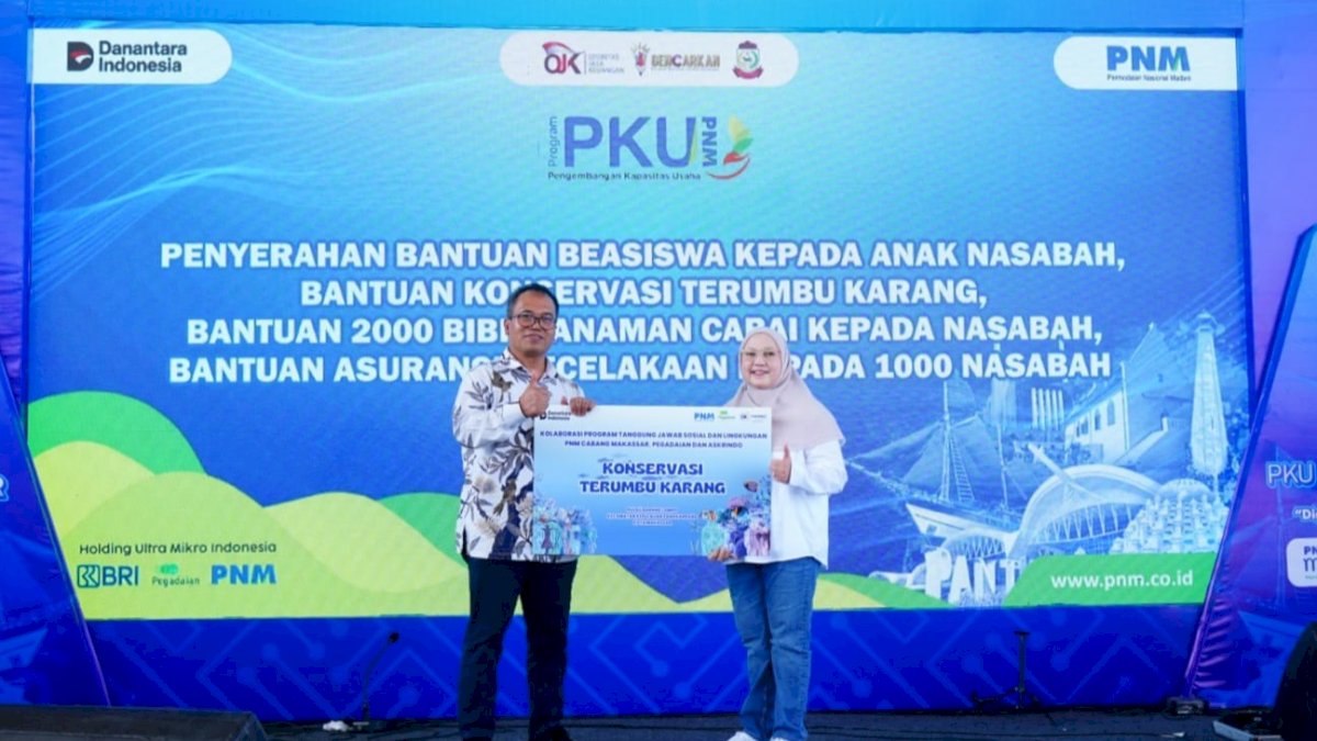 Pegadaian Kanwil Makassar Serahkan Bantuan Konservasi Terumbu Karang Di Pulau Barrang Lompo