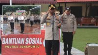 Polres Jeneponto Bagikan 600 Paket Sembako Jelang Hari Bhayangkara ke-79