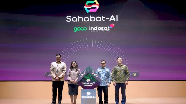 Peluncuran Sahabat-AI Indosat bersama GoTo. Foto: Istimewa.