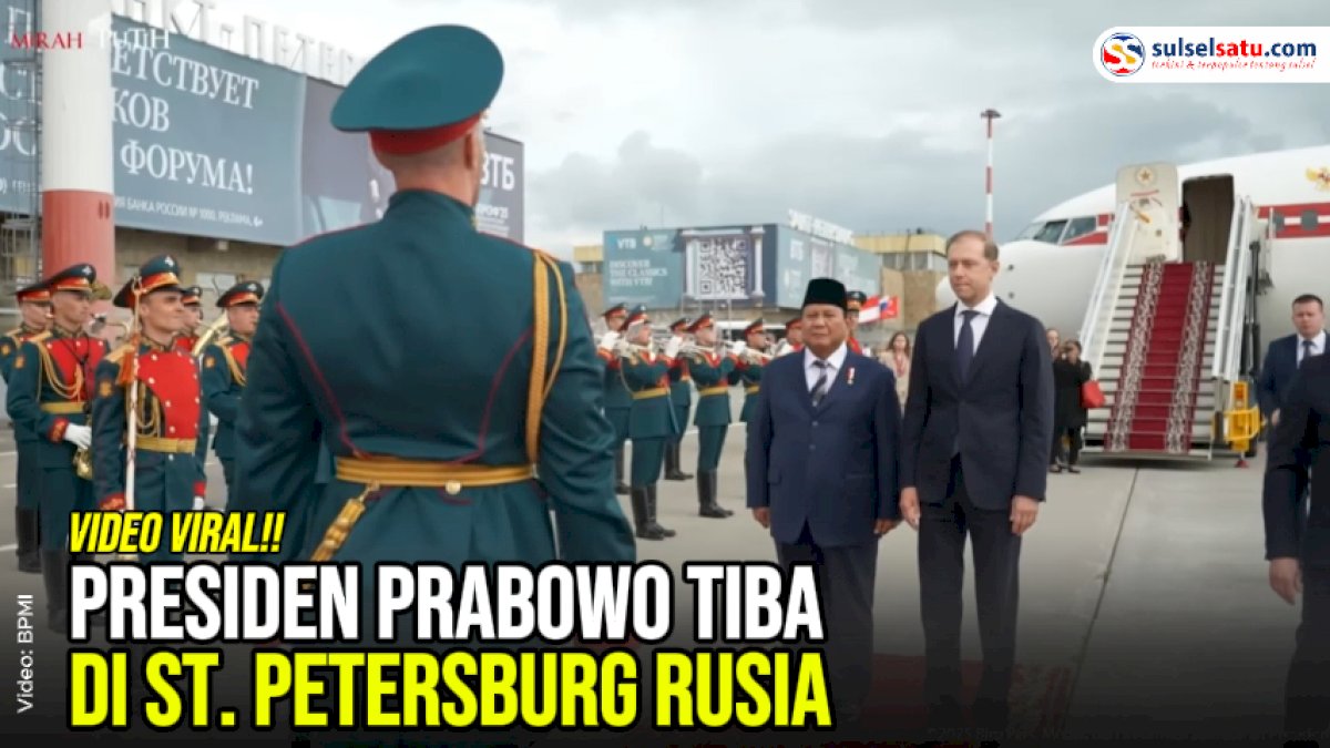 VIDEO: Presiden Prabowo Tiba di St. Petersburg Rusia