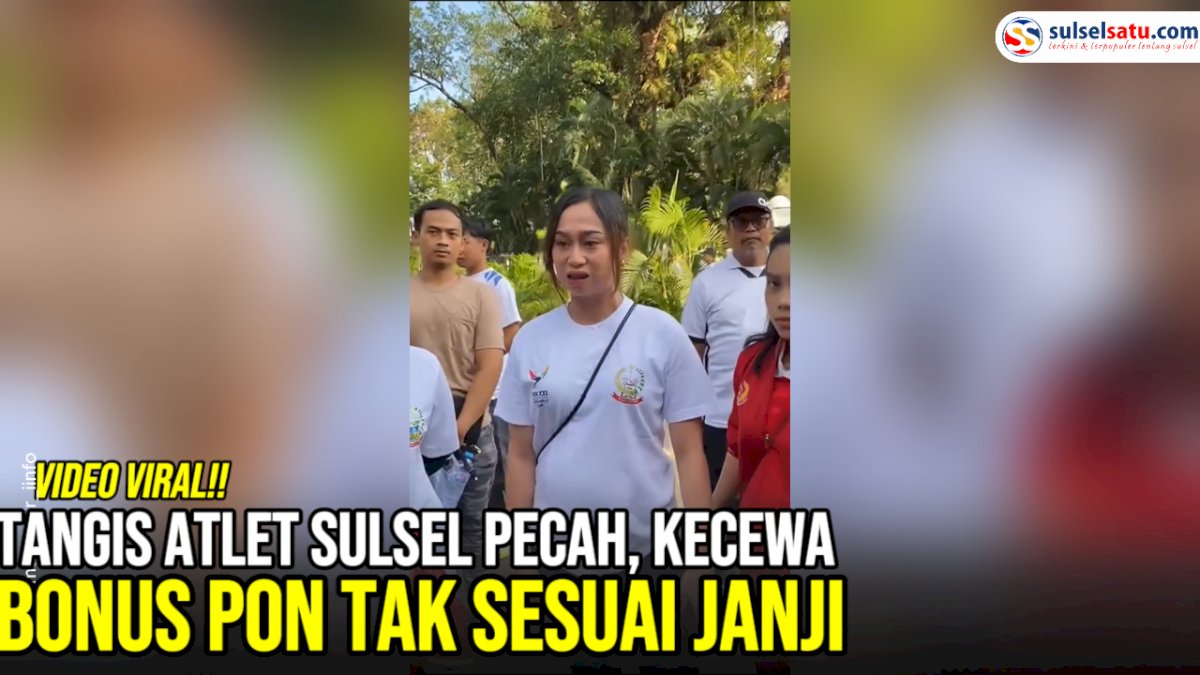 VIDEO: Tangis Atlet Sulsel Pecah, Kecewa Bonus PON Tak Sesuai Janji