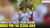VIDEO: Tangis Atlet Sulsel Pecah, Kecewa Bonus PON Tak Sesuai Janji