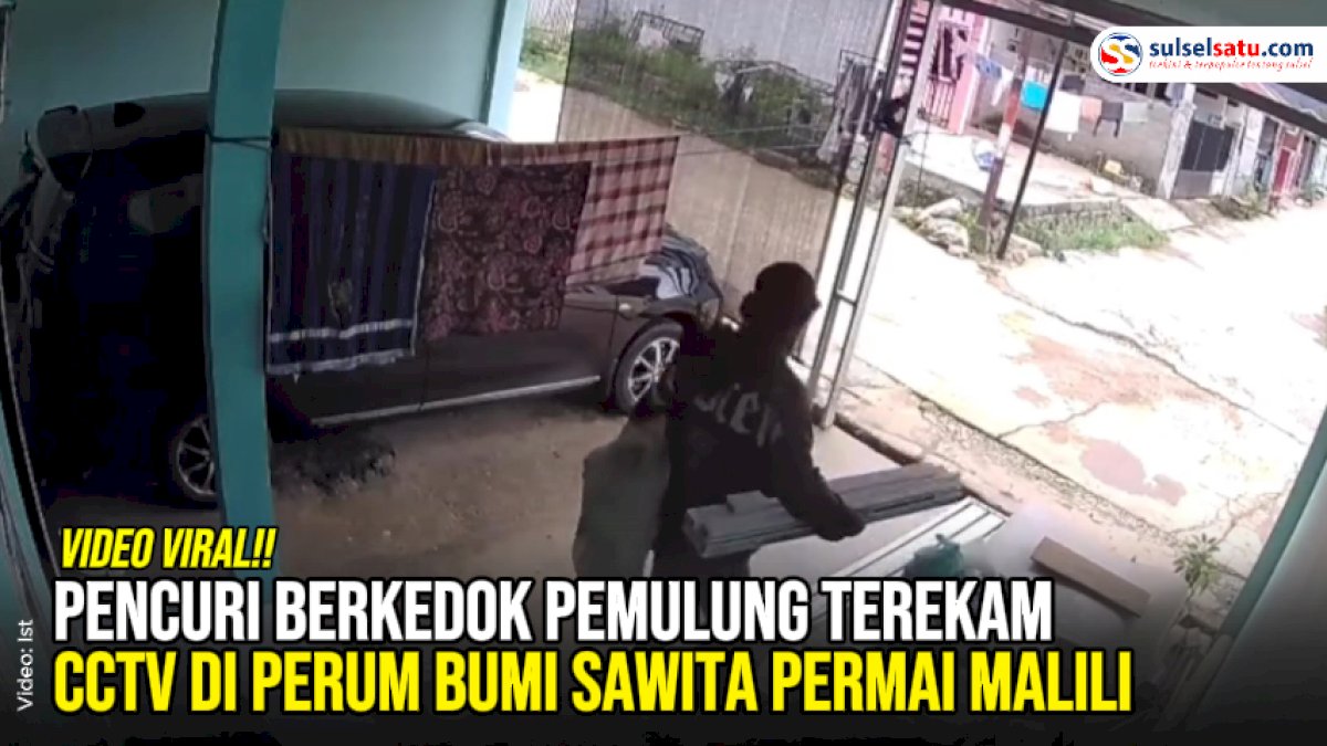 VIDEO: Pencuri Berkedok Pemulung Terekam CCTV di Perum Bumi Sawita Permai Malili