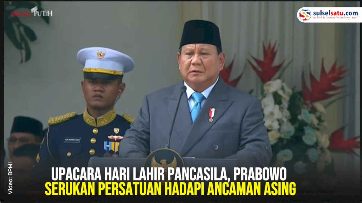 VIDEO: Upacara Hari Lahir Pancasila, Prabowo Serukan Persatuan Hadapi Ancaman Asing