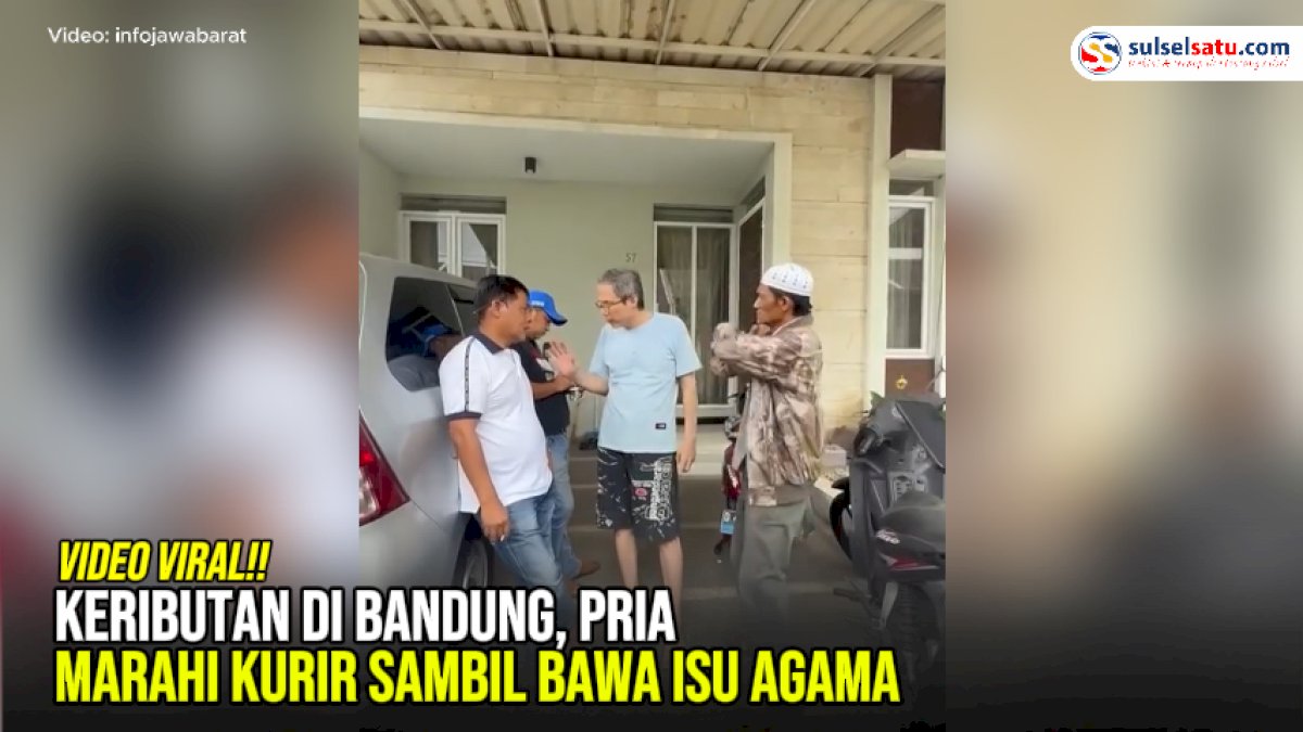 VIDEO: Keributan di Bandung, Pria Marahi Kurir Sambil Bawa Isu Agama
