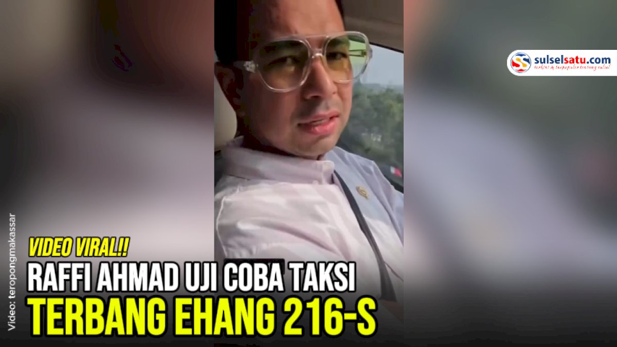 VIDEO: Raffi Ahmad Uji Coba Taksi Terbang EHang 216-S