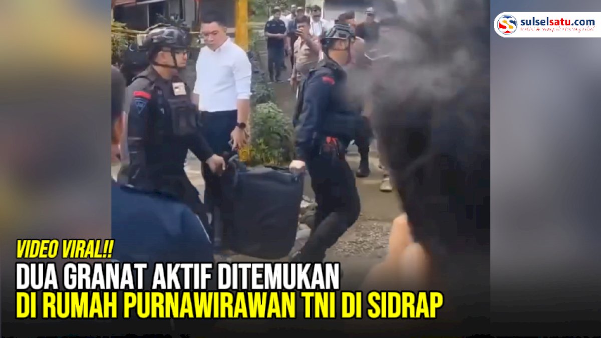 VIDEO: Dua Granat Aktif Ditemukan di Rumah Purnawirawan TNI di Sidrap, Tim Jibom Lakukan Evakuasi