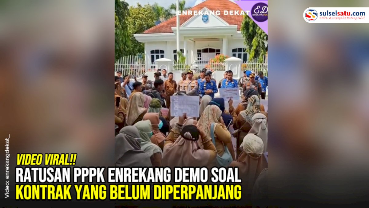 VIDEO: Ratusan PPPK Enrekang Demo Soal Kontrak yang Belum Diperpanjang