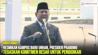 VIDEO: Resmikan Kampus Baru Unhan, Presiden Prabowo Tegaskan Komitmen Besar untuk Pendidikan