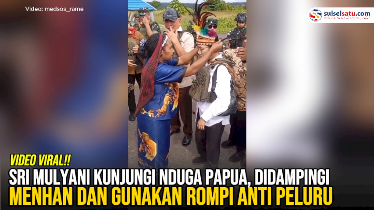 VIDEO: Sri Mulyani Kunjungi Nduga Papua, Didampingi Menhan dan Gunakan Rompi Anti Peluru
